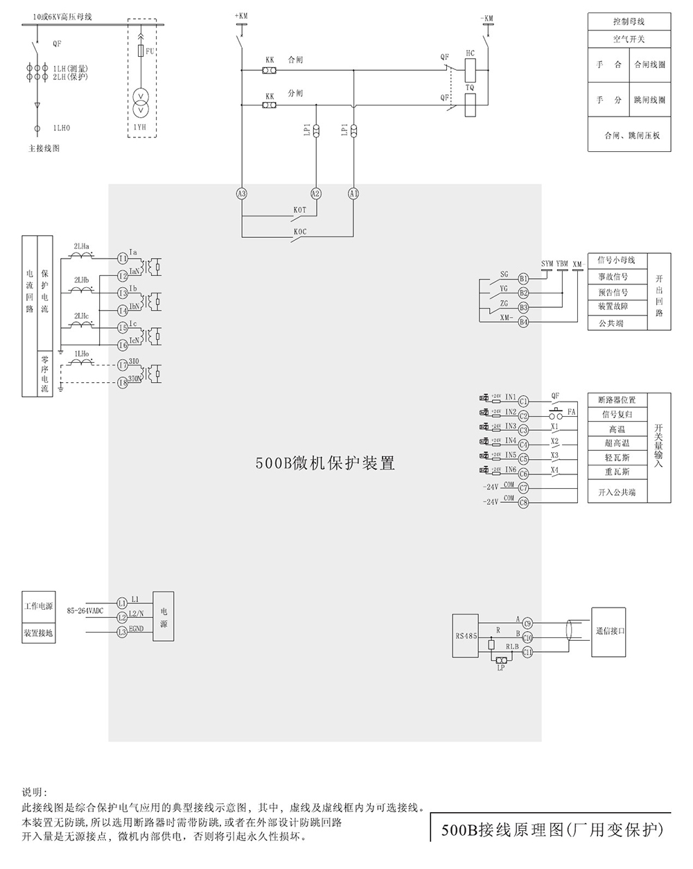 SJP-500B迷你微機保護裝置產品參數圖片二