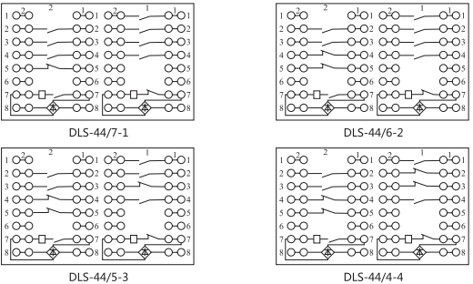 DLS-44/7-1雙位置繼電器內(nèi)部連接線圖片3 DLS-44/7-1雙位置繼電器內(nèi)部連接線圖片3