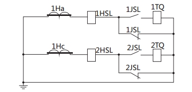 JSL-12繼電器構成的去分流操作機構的保護原理圖 JSL-12繼電器構成的去分流操作機構的保護原理圖