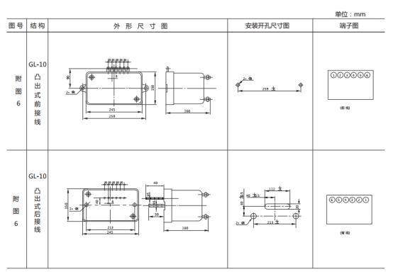 GL-25過流繼電器外形結構及安裝尺寸圖片 GL-25過流繼電器外形結構及安裝尺寸圖片