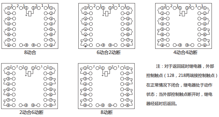 BZS-11延時中間繼電器內部接線圖及外引接線圖 BZS-11延時中間繼電器內部接線圖及外引接線圖